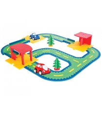 Мягкая игрушечная дорога с двумя машинками Pilsan 03-480
