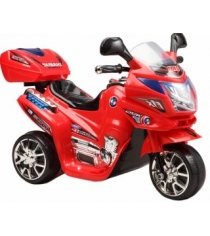 Детский мотоцикл электромобиль красный Пламенный мотор 86091