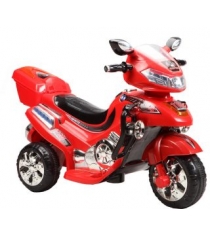 Детский мотоцикл электромобиль красный Пламенный мотор 86094