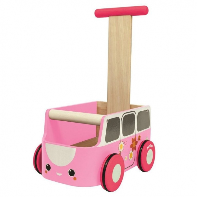 Машинка каталка Plan Toys розовая 5185