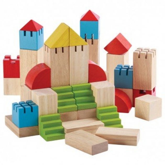 Деревянный конструктор Plan Toys Блоки 46 деталей 5527
