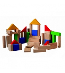 Деревянный конструктор Plan Toys Блоки 50 деталей 5535