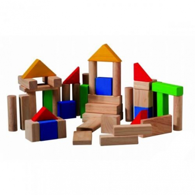 Деревянный конструктор Plan Toys Блоки 50 деталей 5535