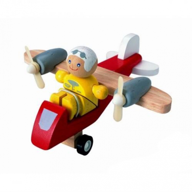 Игровой набор Plan Toys Самолетик с пилотом 6046