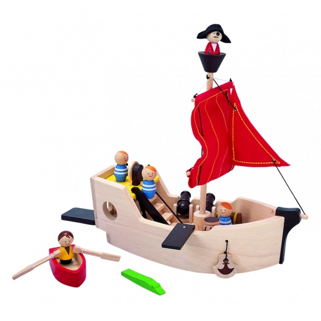Деревянная игрушка Plan Toys Пиратский корабль 6105