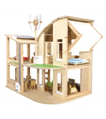 Кукольный домик Plan Toys Эко с мебелью и аксессуарами 7156