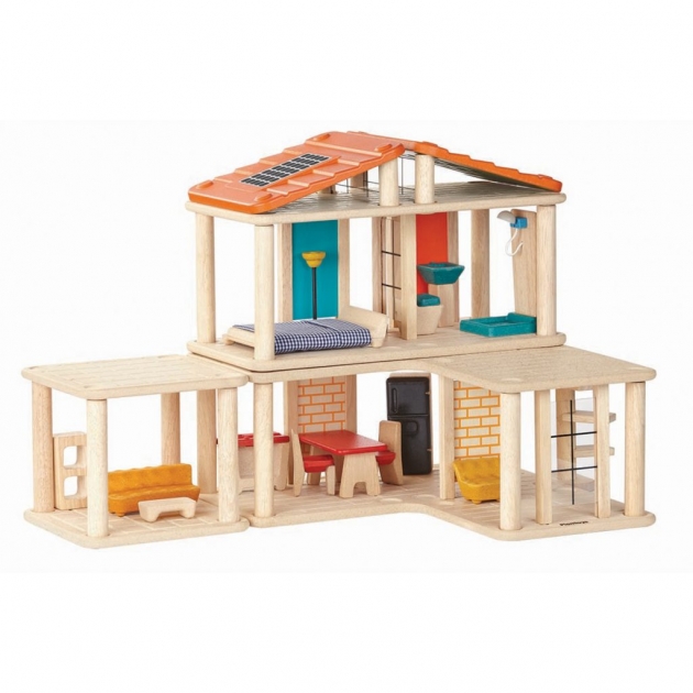 Детский конструктор Plan Toys Кукольный домик с мебелью 28 деталей 7610