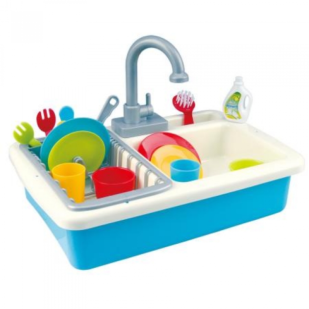 Игровой кухонный набор раковина с сушилкой и посудой playgo play