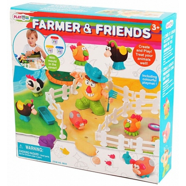 Набор PlayGo с пластилином Фермер и друзья Play 8654