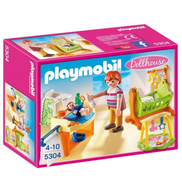 Кукольный дом детская комната с люлькой Playmobil 5304pm
