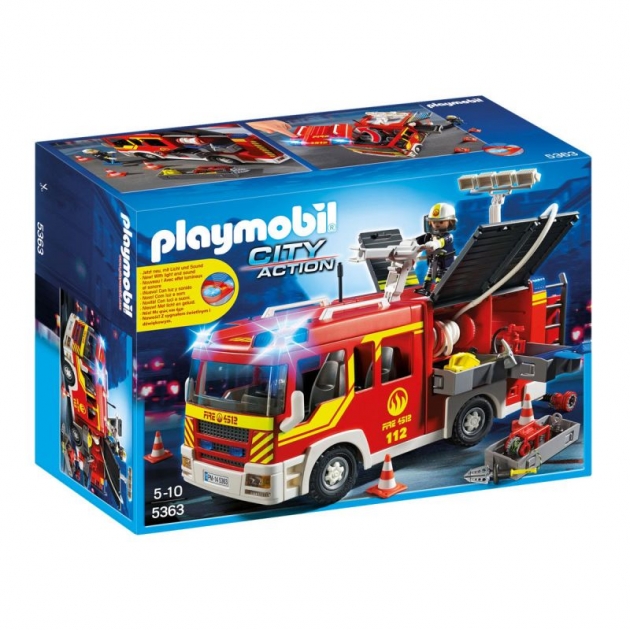 Пожарная служба пожарная машина со светом и звуком Playmobil 5363pm