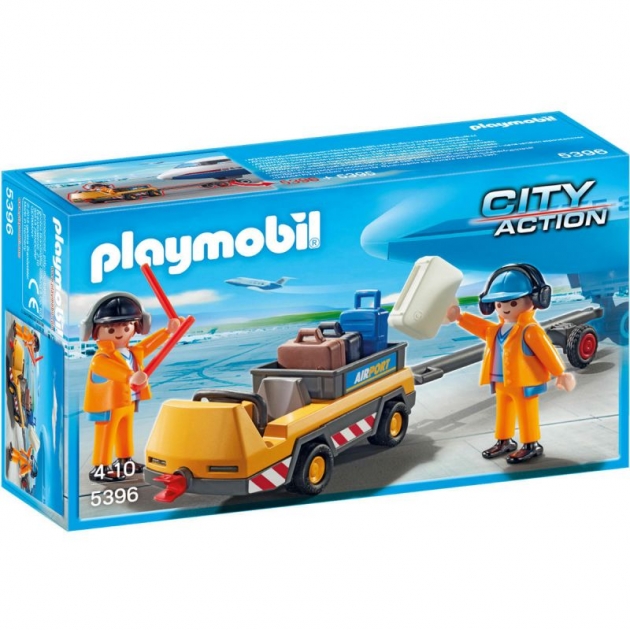 Буксир самолета с наземной командой Playmobil 5396pm