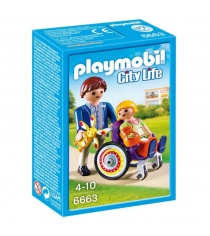 Конструктор детская клиника ребенок в коляске Playmobil 6663pm...