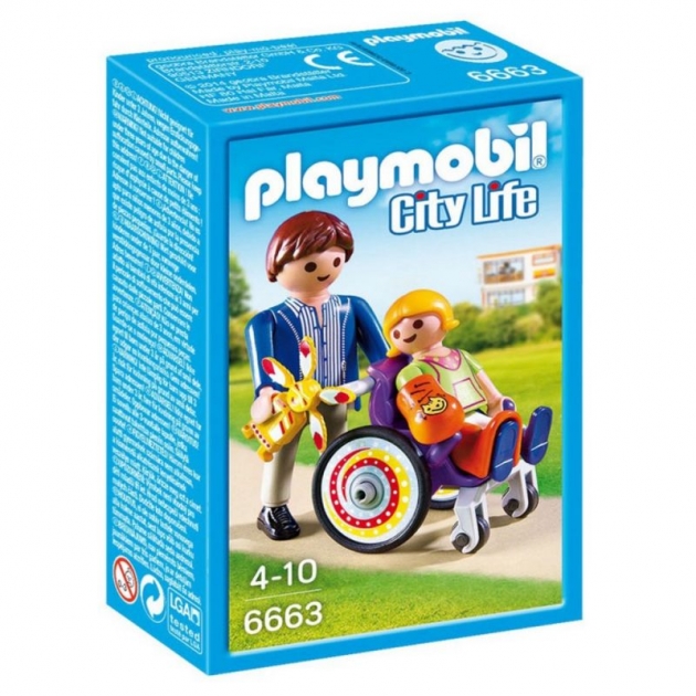 Конструктор детская клиника ребенок в коляске Playmobil 6663pm