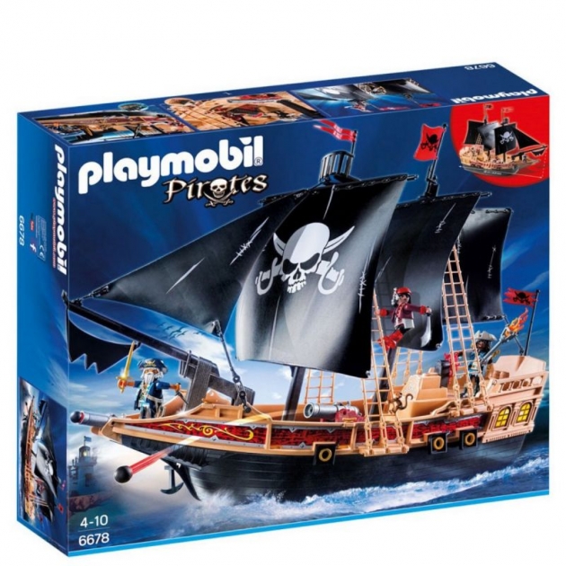 Конструктор пираты пиратский боевой корабль Playmobil 6678pm