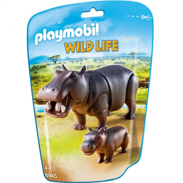 Африка бегемот с детенышем Playmobil 6945pm