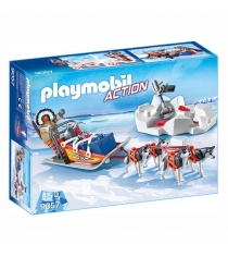Конструктор полярная экспедиция хаски с нарисованными санями Playmobil 9057pm...