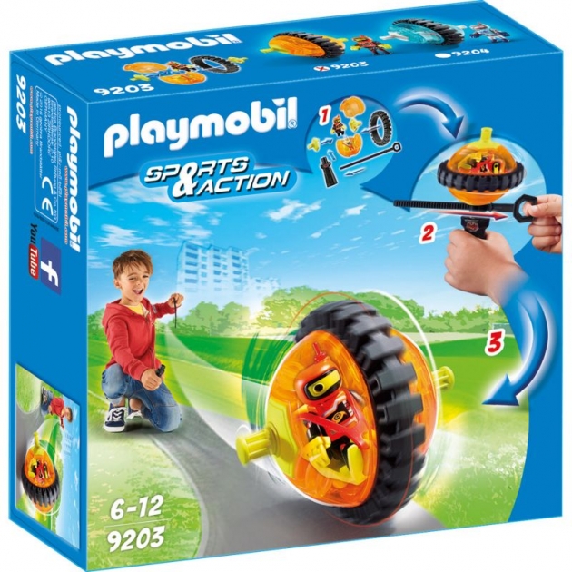 Конструктор оранжевый гонщик на роликах Playmobil 9203pm