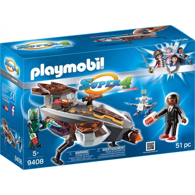 Игровой набор супер4 скайджет пришельца сикрониана с джином Playmobil 9408pm