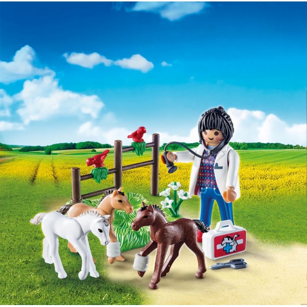 Набор ветеринар с жеребятами Playmobil 9207pm