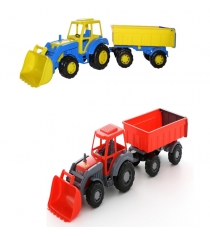Игрушечный трактор алтай с ковшом и прицепом 1 Полесье 35349
