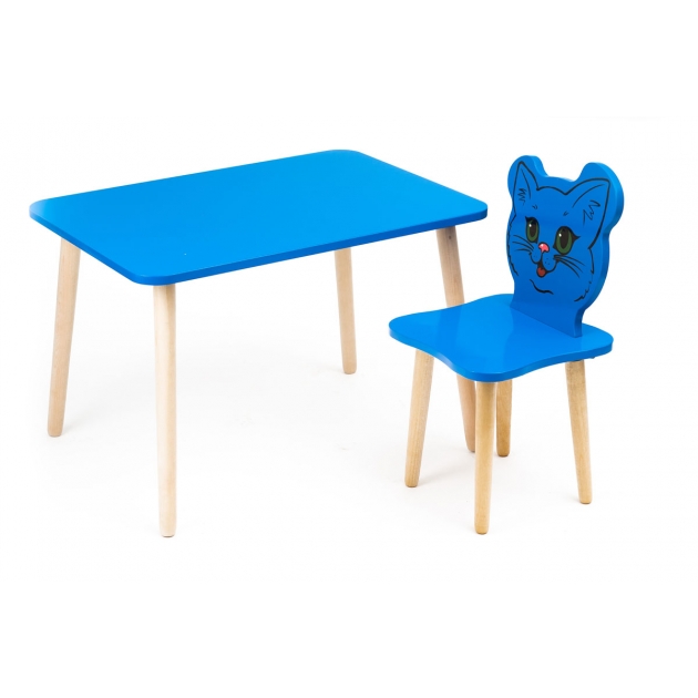 Комплект мебели Polli Tolli Джери с голубым столиком и голубым стульчиком