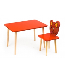 Комплект мебели Polli Tolli Джери с красным столиком и красным стульчиком...