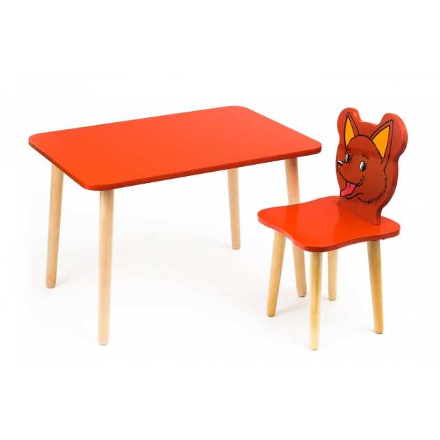Комплект мебели Polli Tolli Джери с красным столиком и красным стульчиком