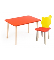 Комплект мебели Polli Tolli Джери с красным столиком и красно-желтым стульчиком