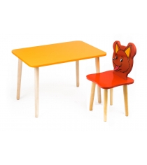 Комплект мебели Polli Tolli Мордочки с белым столиком и розовым стульчиком...