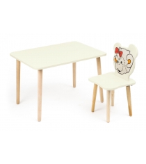 Комплект мебели Polli Tolli Джери с ванильным столиком и ванильным стульчиком...