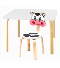Комплект мебели Polli Tolli Мордочки с белым столиком и белым стульчиком...