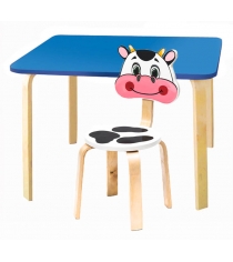 Комплект мебели Polli Tolli Мордочки с голубым столиком и белым стульчиком...