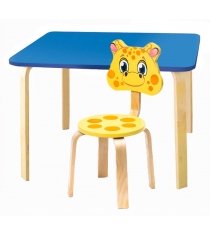 Комплект мебели Polli Tolli Мордочки с голубым столиком и желтым стульчиком...