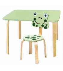 Комплект мебели Polli Tolli Мордочки с салатовым столиком и салатовым стульчиком