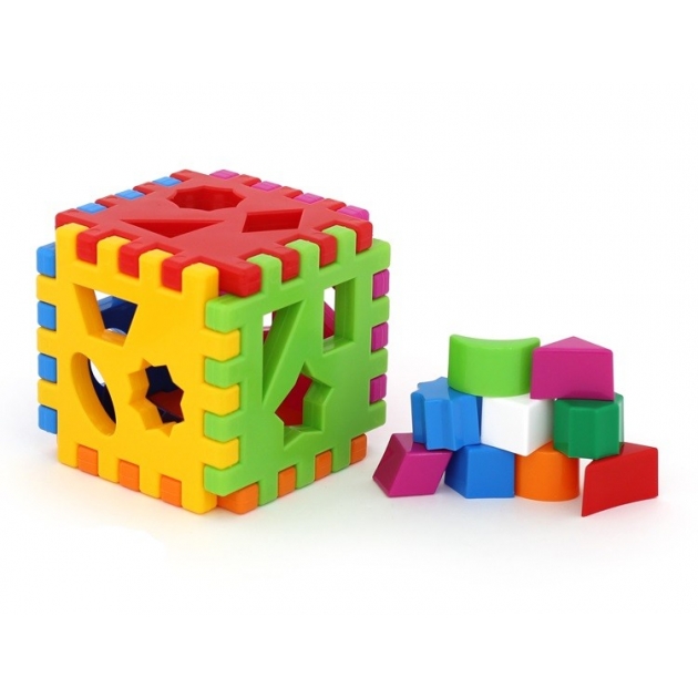 Игрушка сортер логический кубик 13 x 13 см Польская пластмасса PL7113