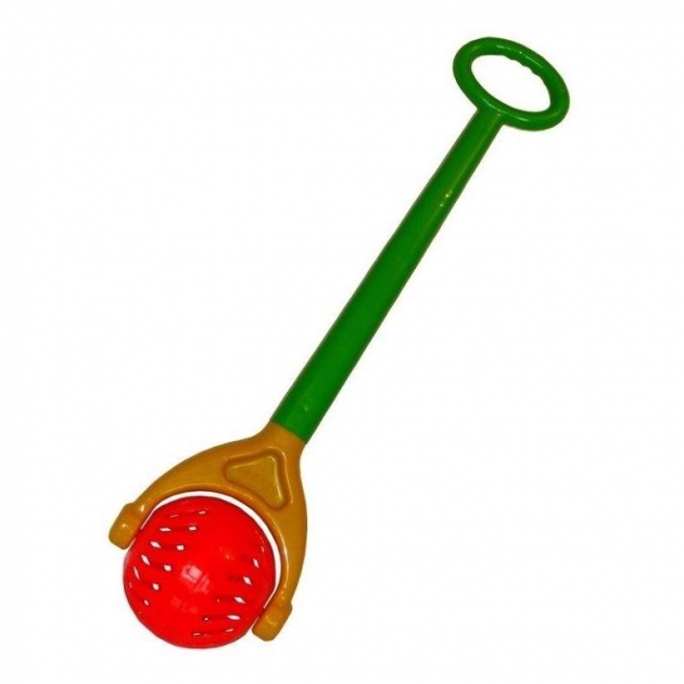Игрушка каталка на палочке шар Польская пластмасса PL7036