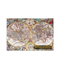 Пазлы Puzzolini древняя карта мира 500 эл KBPZ500-7698