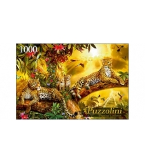 Пазлы Puzzolini красный леопарды в джунглях 1000 эл MGPZ1000-7732