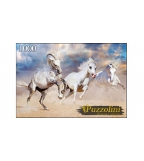 Пазлы Puzzolini белые скакуны 1000 эл GIPZ1000-7702