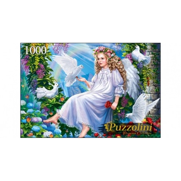 Пазлы Puzzolini ангелочек и голуби 1000 эл FPZ1000-9925