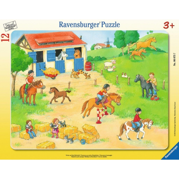 Пазл Ravensburger Выходные на конюшне 12шт 6075