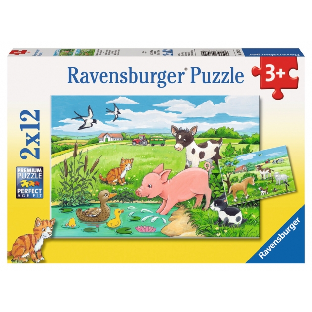 Пазл Ravensburger Детки фермерских животных 2х12 шт 7582