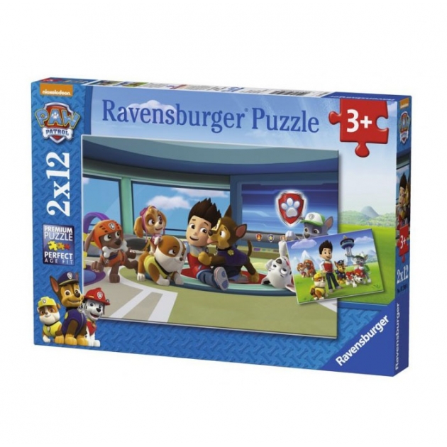 Пазл Ravensburger Щенячий патруль Дружная команда 2х12шт 7598