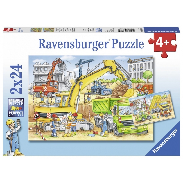 Пазл Ravensburger Стройка за окном 2х24шт 7800