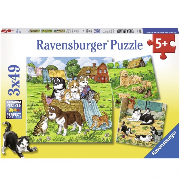 Пазл Ravensburger Котята и щенки 3х49шт 8002