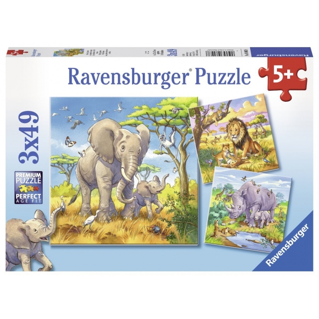 Пазл Ravensburger Животные саванны 3х49шт 8003