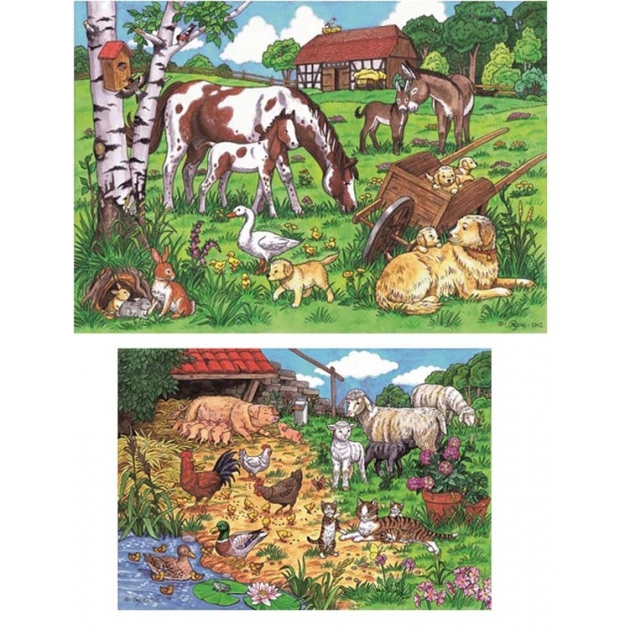 Пазл Ravensburger Поездка в деревню 2х24шт 8858