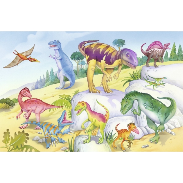 Пазл Ravensburger Красочные динозавры 2х24шт 9118