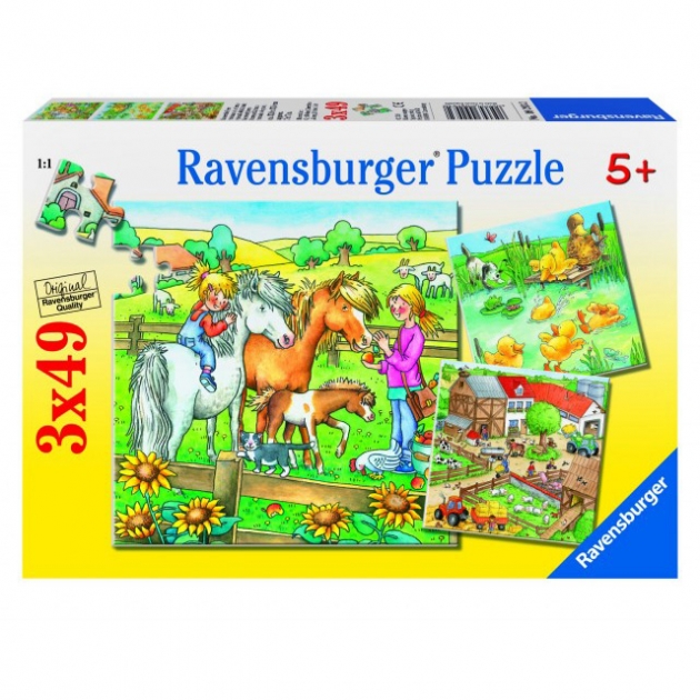 Пазл Ravensburger Животные на ферме 3х49шт 9293